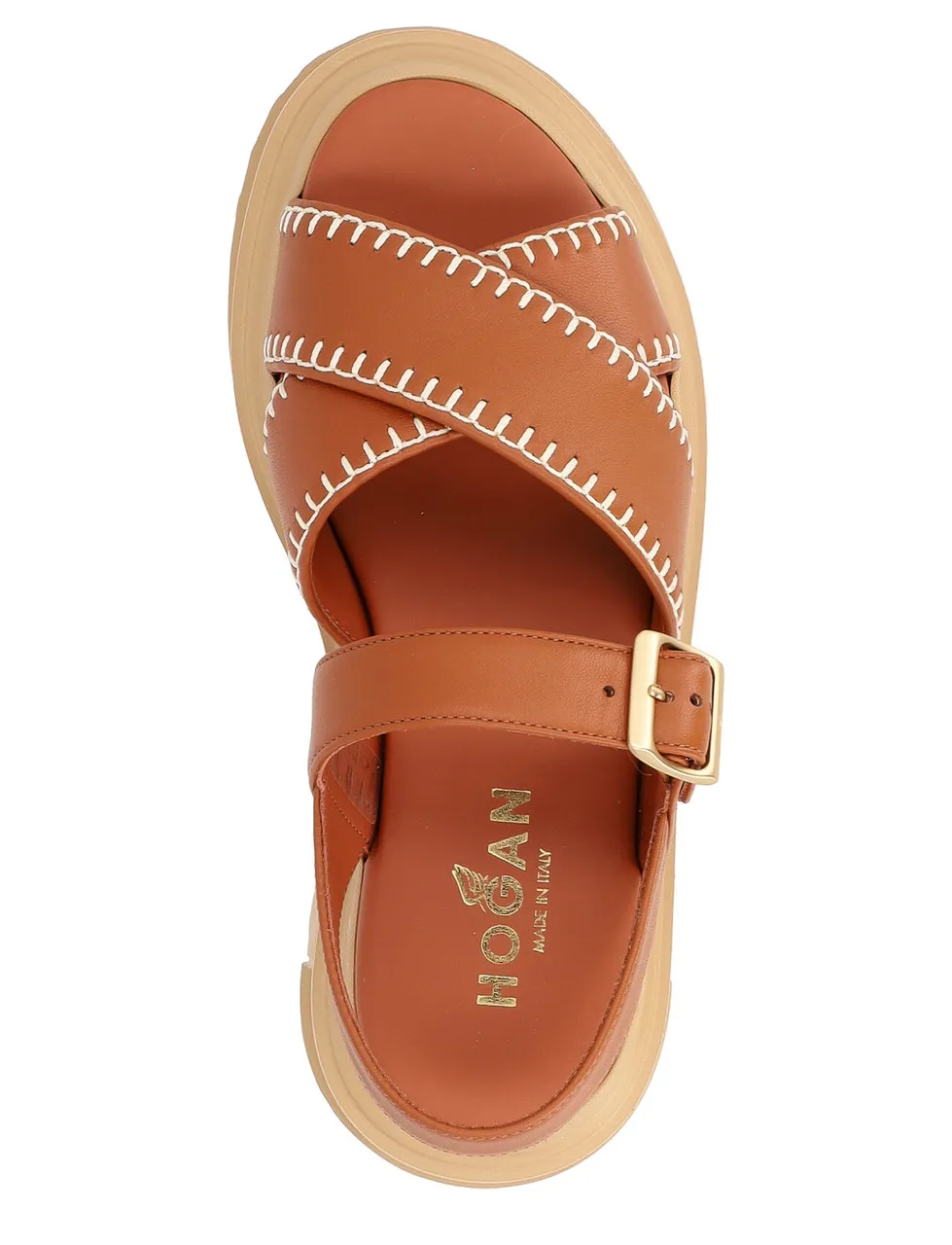 Hogan Sandale H644 couleur cuir