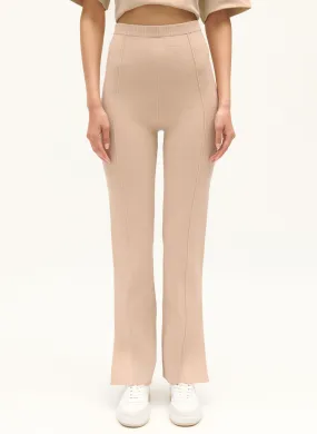 PANTALON DROIT SURPIQURES EN COTON MéLANGé - CLAUDIE PIERLOT pour FEMME | Printemps