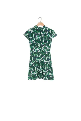 Robe en soie imprimé cachemire fleuri