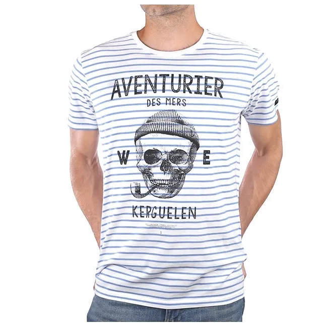 T-shirt Marinière Aventurier des Mers - Bleu